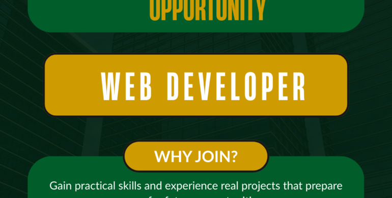 INTERNSHIP OPPORTUNITY – WEB DEVELOPER